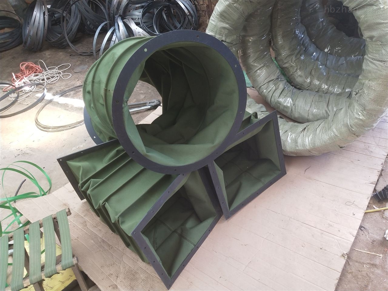 帆布耐高温风机通风软连接